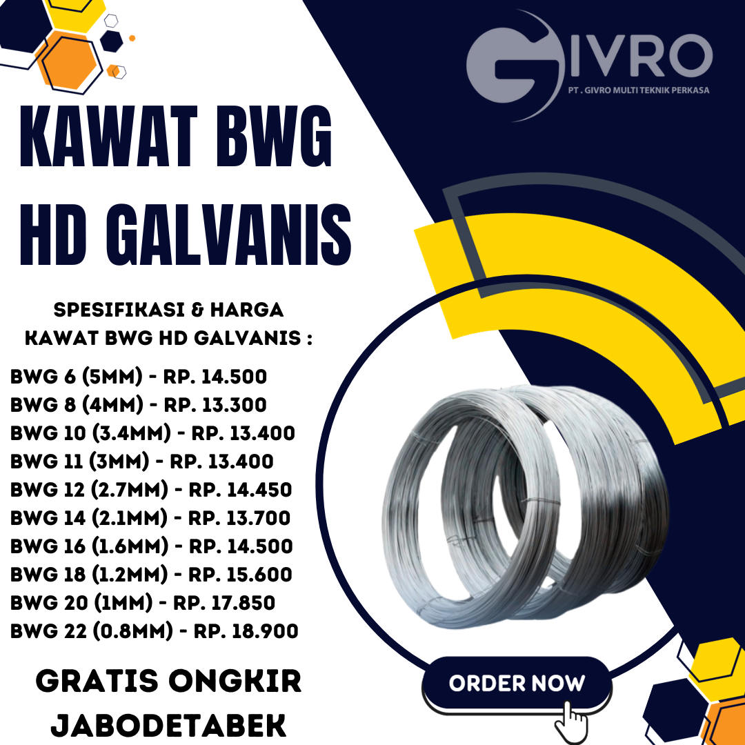 Spesifikasi Dan Harga Kawat BWG HD Galvanis