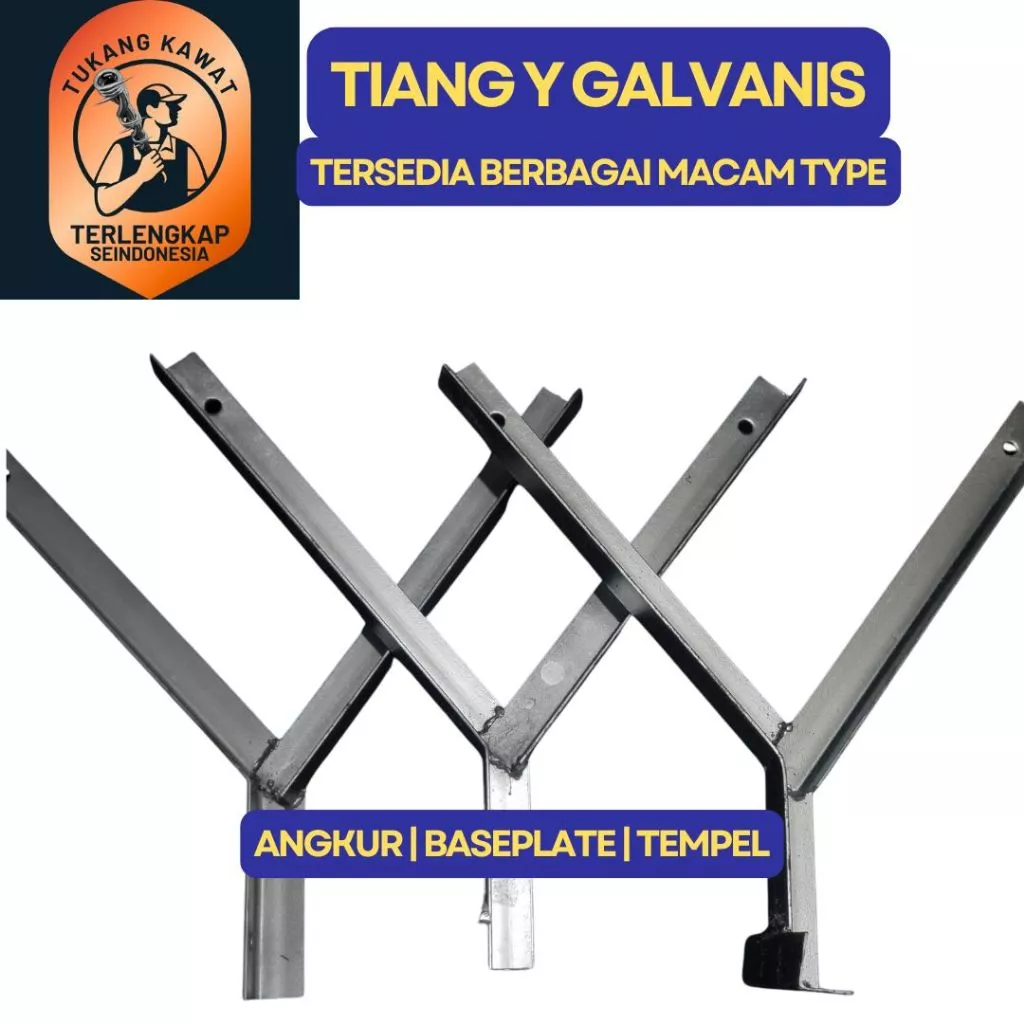 Tiang Y Besi Siku Galvanis