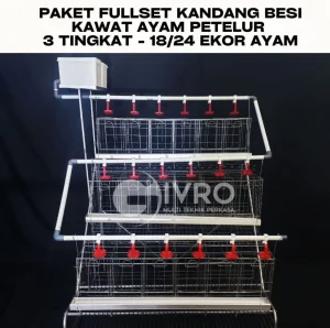 Paket Fullset Kandang Besi Kawat Ayam Petelur Lengkap – Tersedia Berbagai Model dan Kapasitas
